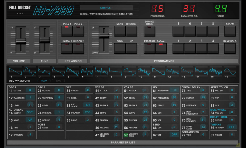 Бесплатная VST-эмуляция KORG DW-6000 и DW-8000